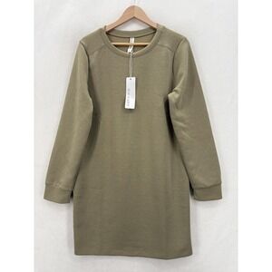 Dear Scarlett Dress Womens XL Green Knit Long Sleeve Sweatshirt Shift Casual NWT